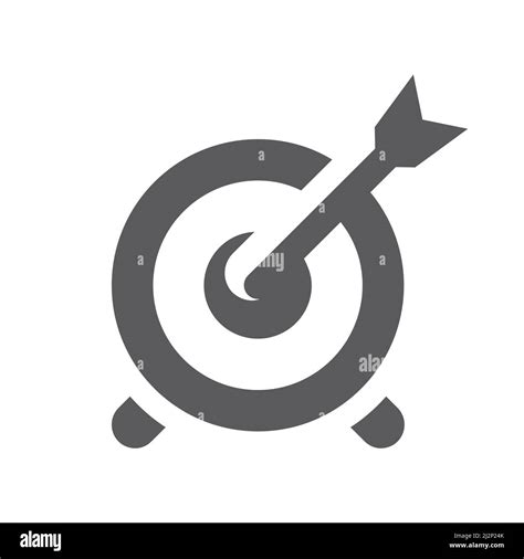 Target And Arrow Black Vector Icon Business Goal And Strategy Filled