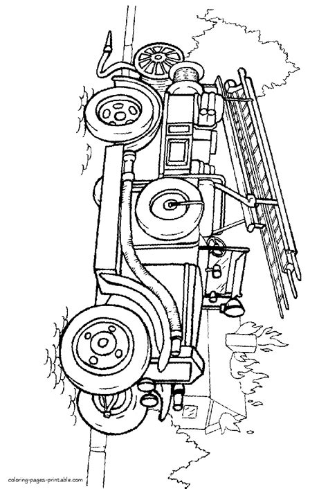Pickup truck coloring page | free pickup. Vintage fire truck coloring page || COLORING-PAGES ...