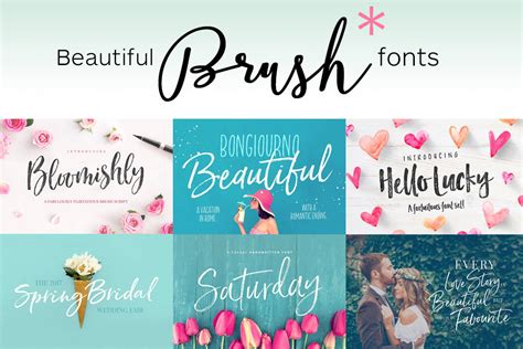 1 2 3 4 5 6 7 8 9 10. The Most Popular and Best Brush Script Fonts