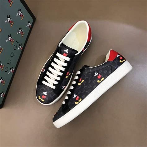 Black Mickey Gg X Gucci Ace Sneaker Free Mask Included Gucci Ace