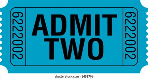 admit two ticket stock vector royalty free 1451796 shutterstock