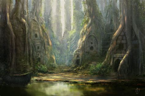 Forest Ruins By Jjpeabody On Deviantart In Fantasy Landscape Fantasy Art Fantasy