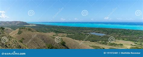 Panoramic View Of Deva Domain New Caledonia Turquoise Water And Blue
