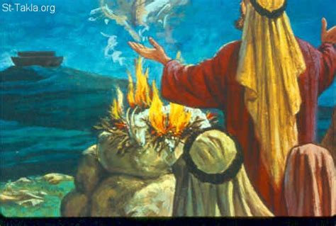 Image Noah Offered Burnt Offerings On The Altar To The Lord صورة نوح