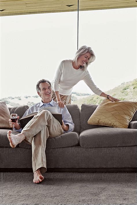 Mature Couple At Home Relaxing By Stocksy Contributor Trinette Reed Stocksy