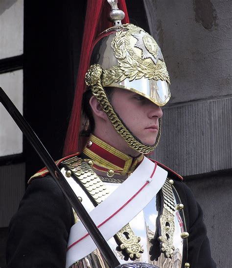 A Trooper Of The Blues And Royals On Mounted Duty In Whitehall London