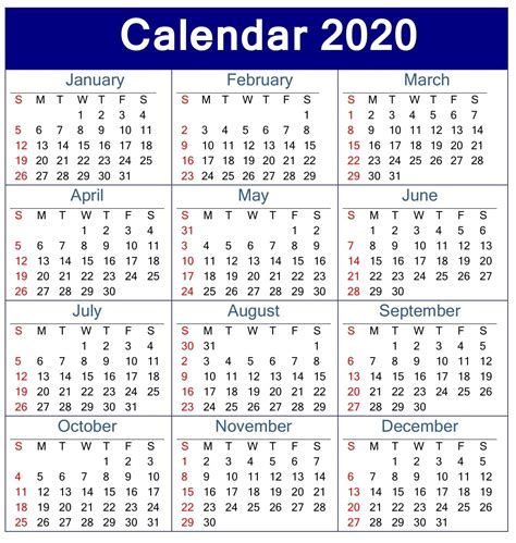 2020 Employee Attendance Calendar Printable For Certain Circumstances