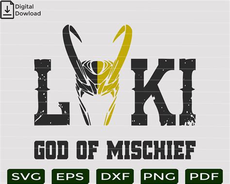 Loki God Of Mischief Svg Png Super Hero Svg Custom File Etsy