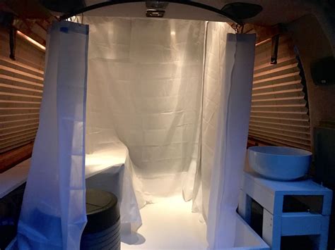 Shower Created In My Van Build Prius Stealth Camper Van Curtains