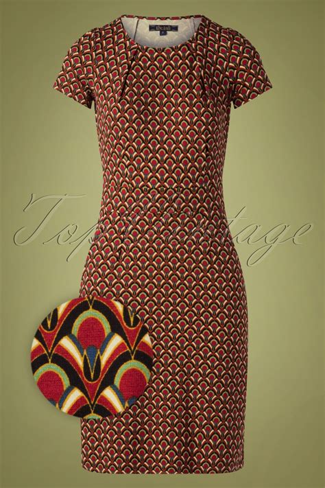 60s Mona Calypso Dress In Cherry Red