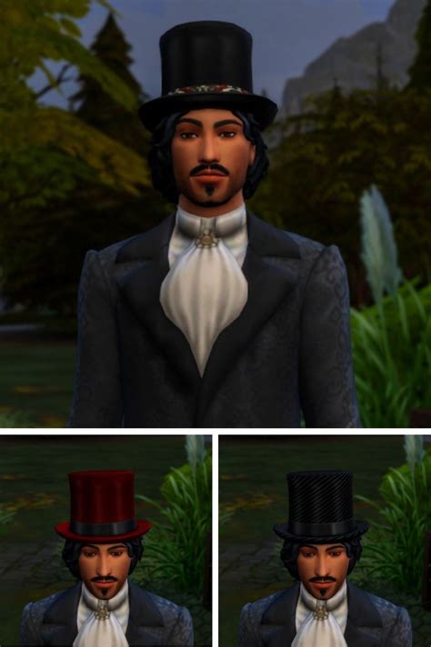 Unisex Vampires Top Hat Top Hat Sims Sims 4