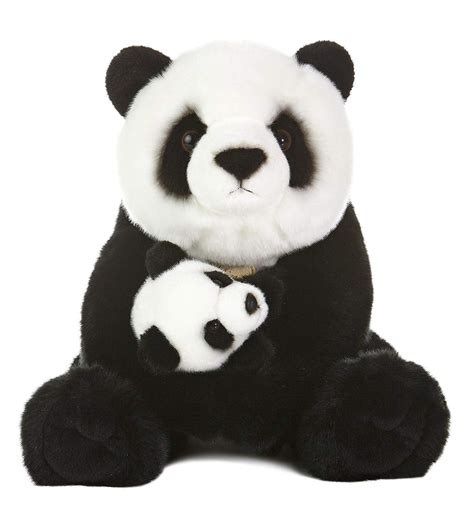 World Miyoni Panda Bear With Cub Plush 15 Measures 15 Overall By
