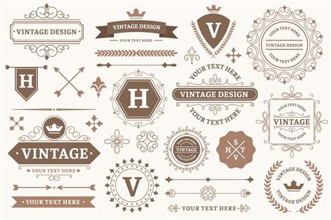 Vintage Sign Borders Graphic By Tartilastock · Creative Fabrica