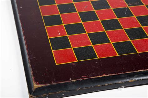 Black and Red Painted Checker Board