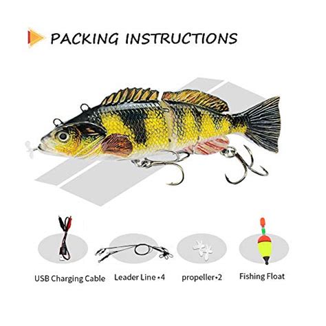 Robotic Swimming Lureods Electric Fishing Lure 4 Segment Jointed