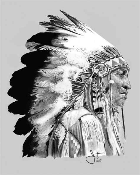 Portrait Drawings By Jatinder Singh Tatouages Amérindiens