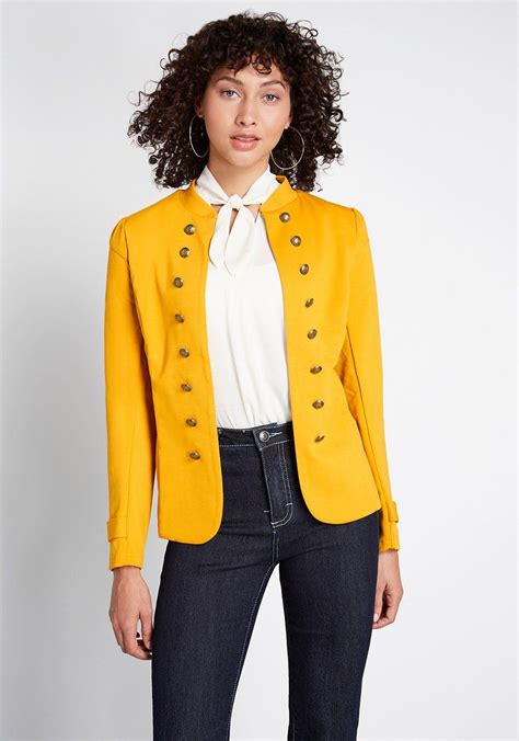glam believer knit jacket in 2021 knit jacket form fitting clothes mustard blazer