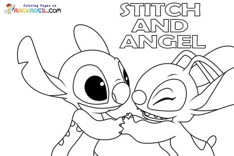 Kleurplaten Disney Stitch Stitch And Angel Coloring Pages At Sexiz Pix