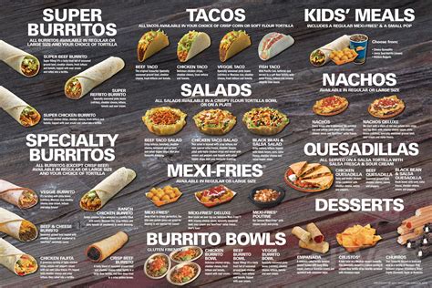 Tacotime West Arthur St Menu In Thunder Bay Ontario Canada