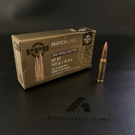 Ppu Match 308 168 Gr Hpbt 20 Rndbox Ammunition1