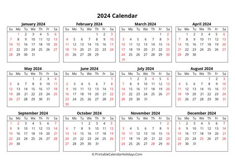2024 Calendar With Week Numbers Excel Pdf Printable Gabey Blancha
