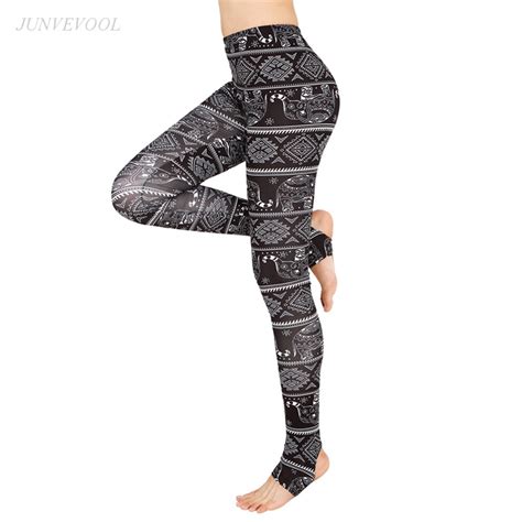 Geometry Elephant 3d Legging Women Fitness Gothic Black Leggins Crop Dancing Legging Femme