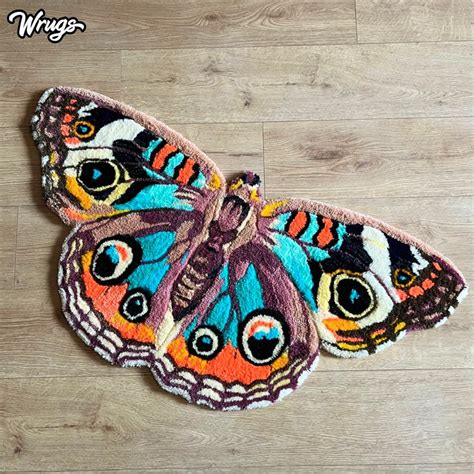Tufted Butterfly Rug Custom Butterfly Rug Blue Common Etsy