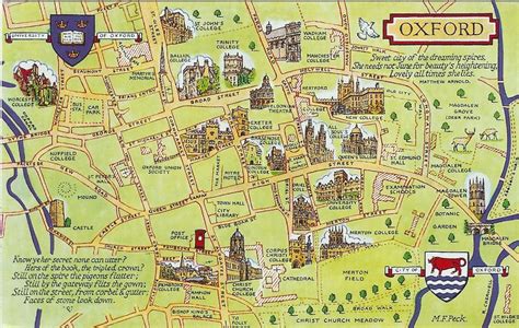 Map Oxford Oxford Map Places Of Interest Oxford