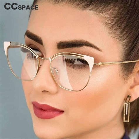 Chashma Pure Titanium Fashionable Lady Eye Glasses Diamonds Rimless