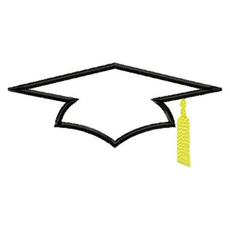 Graduation Cap Outline Clipart Best