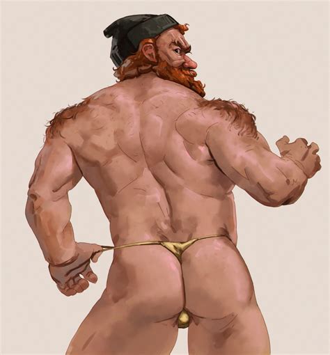 Rule 34 Back Muscles Back View Bara Barazoku Beard Body Hair Crispyy