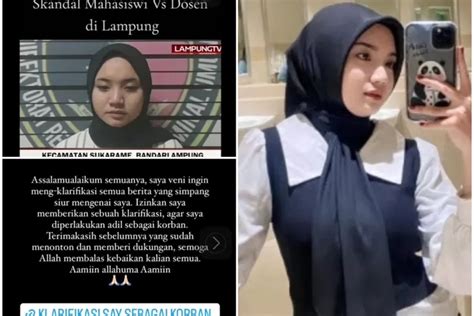 Veni Oktaviana Mahasiswi Uin Lampung Klarifikasi Minta Diperlakukan Korban Meski 6 Kali Gituan