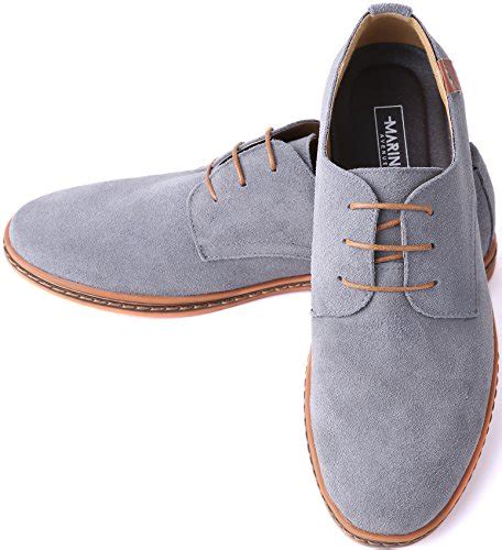 Marino Suede Oxford Dress Shoes For Men Business Casual Shoes Light Gray 12 D M Us