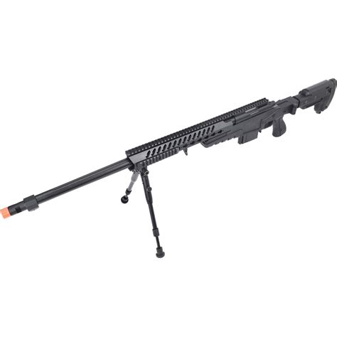 Wellfire Mb4418 3 Bolt Action Airsoft Sniper Rifle W Bipod Black