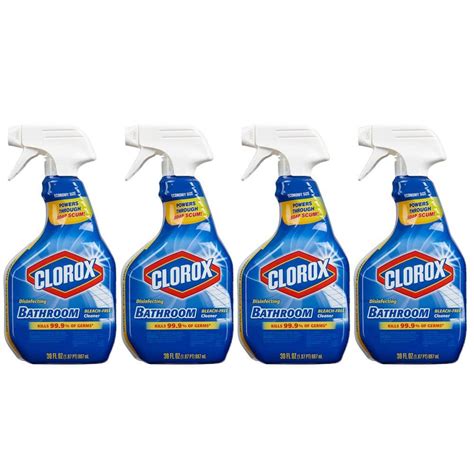 Clorox 30 Oz Bleach Free Disinfecting Bathroom Cleaner Spray 4 Pack