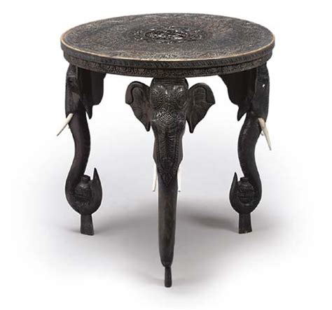 An Indian Carved Rosewood Elephant Table First Half 20th Century Christie S