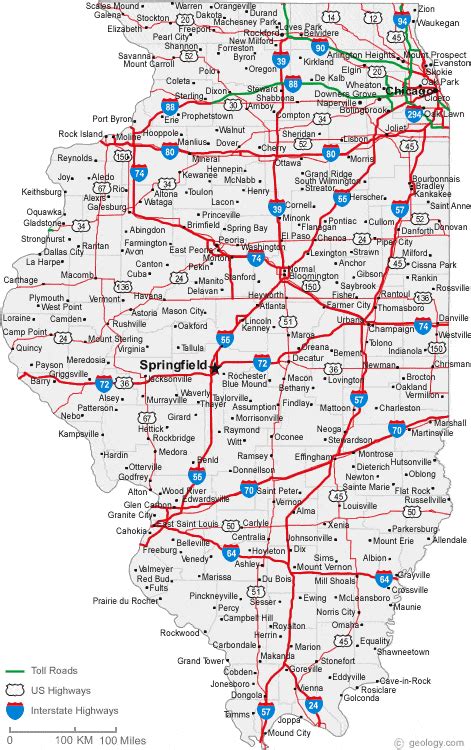 Map Of Illinois Cities Vikki Jerrilee