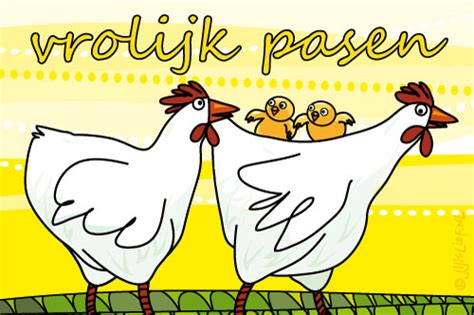 Ontvangst met koffie of thee en paaseitjes. Jij is Lief - kaart: Vrolijk pasen