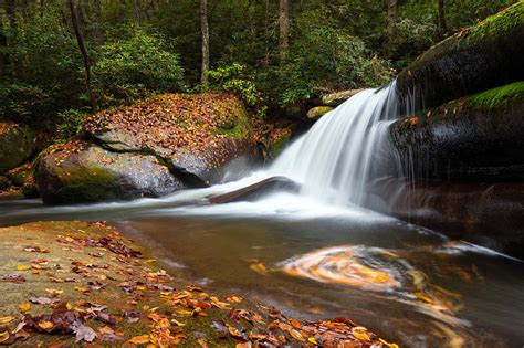 North Carolina Blue Ridge Waterfall Scenic Landscape