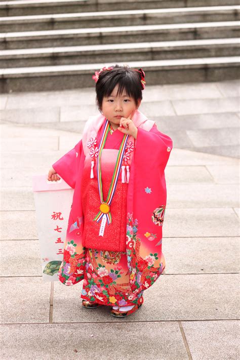 Kimono Little Girl In A Mini Kimono At The Meiji Shrine Kimono