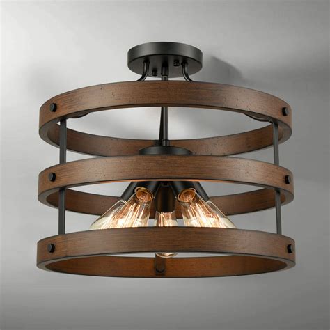 Wood Ceiling Lights Flush Mount And Semi Flush Claxy