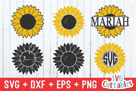 Sunflower Svg Sunflower Monogram Frame 241926 Cut Files Design