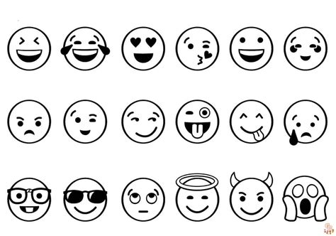 Get Creative With Free Printable Emoji Coloring Pages GBcoloring