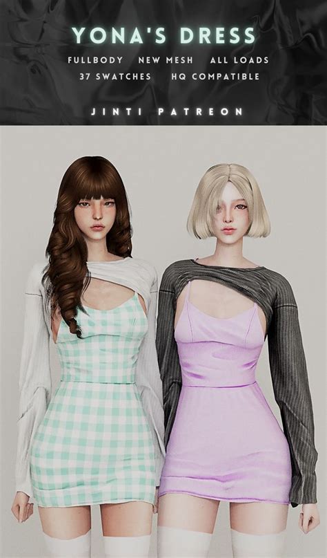 Jinti Yonas Dress Jinti Sims 4 Sims Sims 4 Mods Clothes