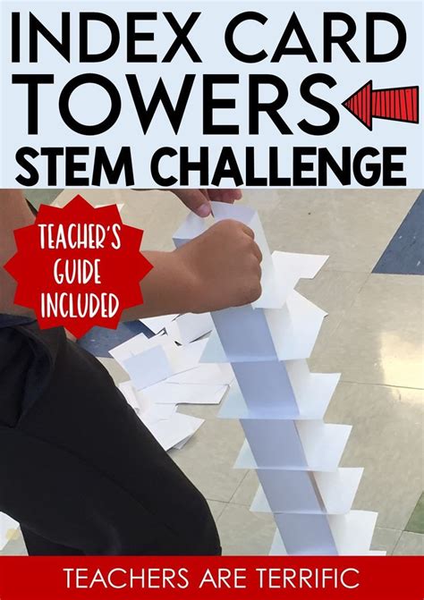 Stem Activity Index Card Tower Challenge Stem Challenges Teacher