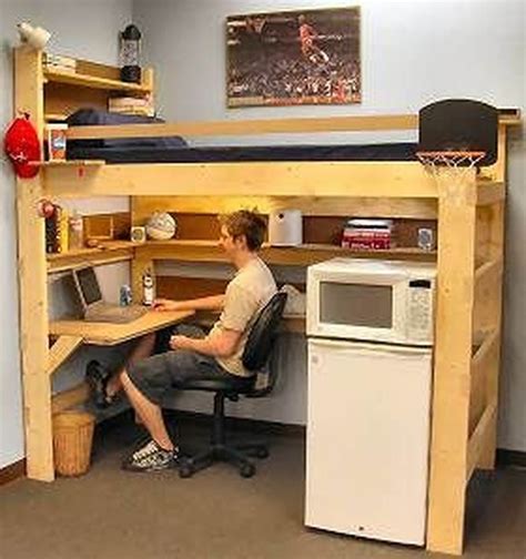 Brilliant Dorm Room Organization Ideas On A Budget 38 Diy Loft Bed