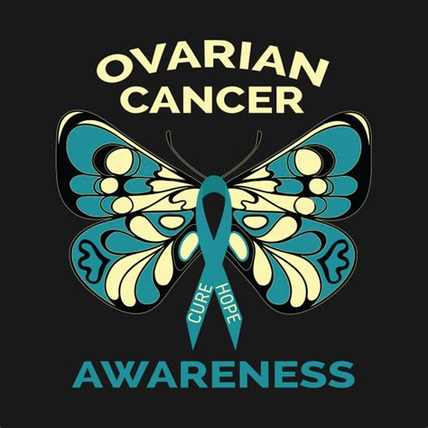 Ovarian cancers were previously believed to begin only in the ovaries, but recent evidence suggests that many ovarian cancers may actually start in the cells in the far (distal) end of the fallopian tubes. Ovarian Cancer Awareness Butterfly Teal Ribbon - Ovarian ...