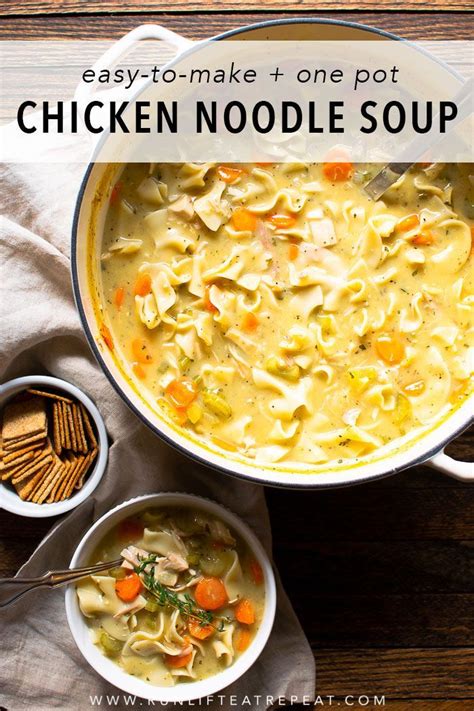 Can chicken noodle soup be frozen? This lightened-up creamy chicken noodle soup is not only easy to make but it's just as ...