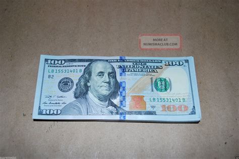 100 One Hundred 2009 Atlanta Uncirculated Dollar Bill Design Note