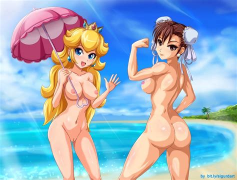 Rule 34 Ass Beach Breasts Bubble Butt Capcom Chun Li Crossover Lucaspol Mario Series
